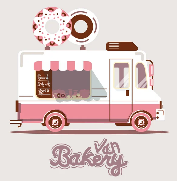 Serin düz vektör ekmek van çizim