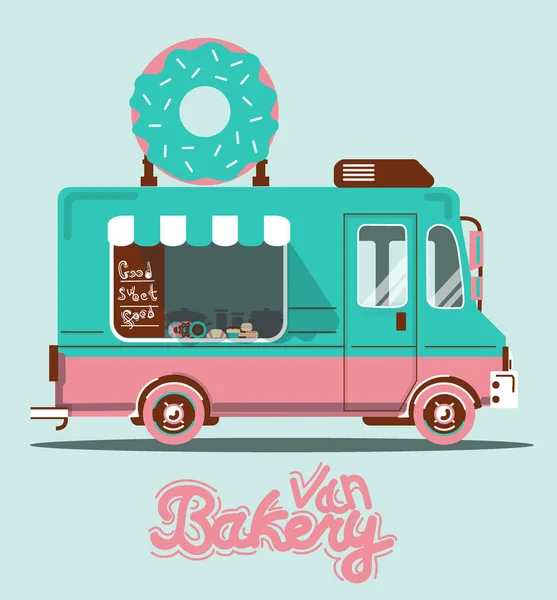 Serin düz vektör ekmek van çizim