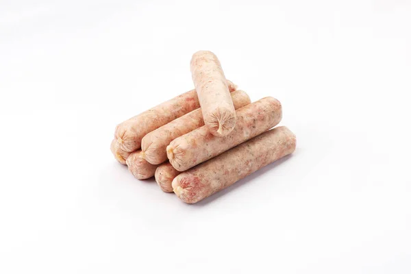 Saucisse sur fond blanc — Photo