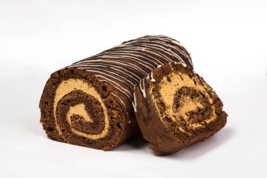 Çikolata kremalı Çikolata Bisküvi rulo