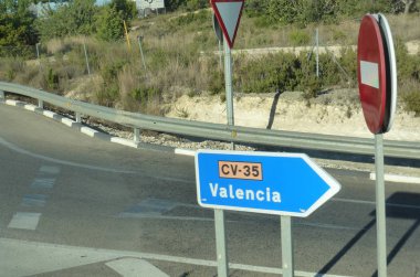 Yol işaret Valencia, İspanya