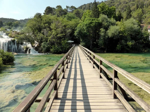 Wodospady w Parku Narodowym Krka, Chorwacja — Zdjęcie stockowe
