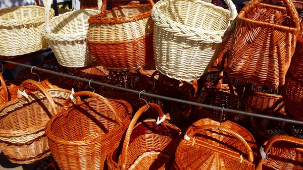 Verschiedene Weidenkörbe — Stockfoto