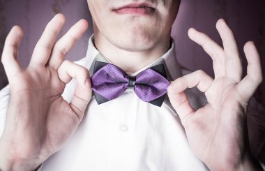 bir erkekte bir papyon