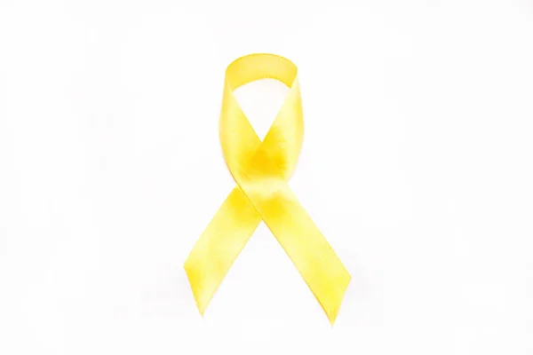 Amarelo apoiar as tropas fita isolada em fundo branco. Imagem De Stock