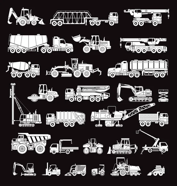 Heavy equipment set — Stock Vector