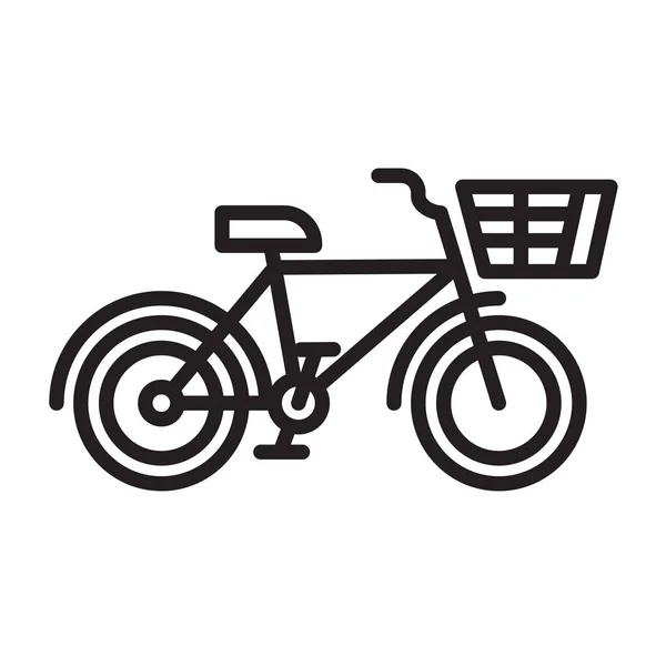 Символ Велосипеда Белом Фоне — стоковый вектор