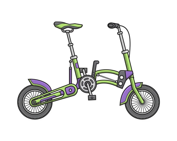 Bicicleta Dos Desenhos Animados Isolada Fundo Branco —  Vetores de Stock