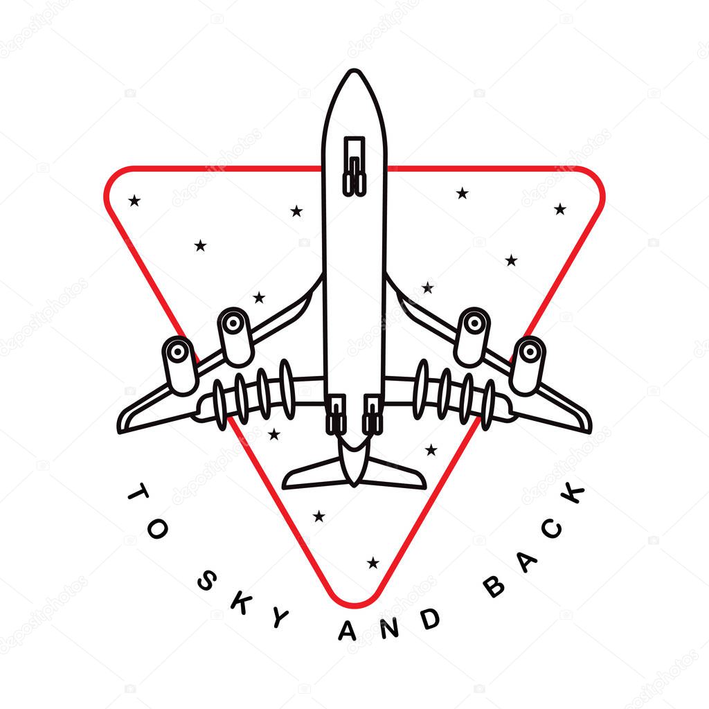 Airline. To sky and back. Logotype. Vector illustration