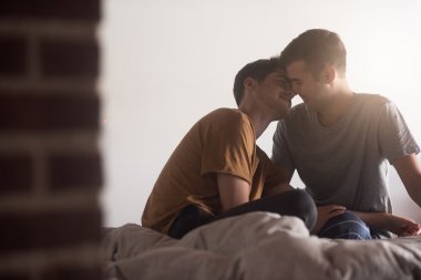 gay çift romantik an zevk