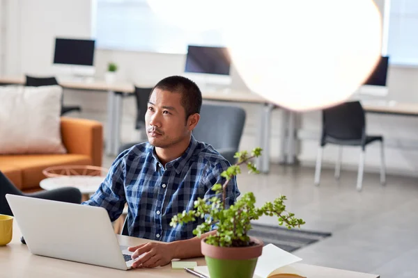 Designer schaut tief in die Tasche — Stockfoto