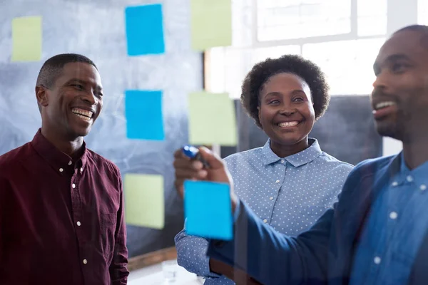 Smiling African work colleagues — Stock Photo, Image