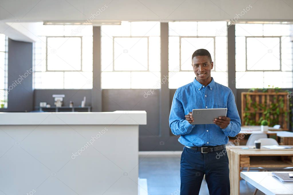 Smiling African businessman 