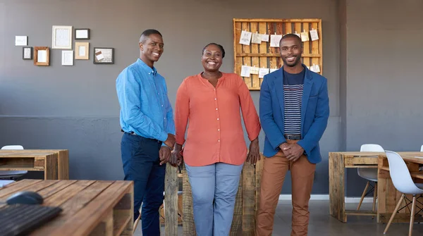 Three African colleagues — Stock Photo, Image