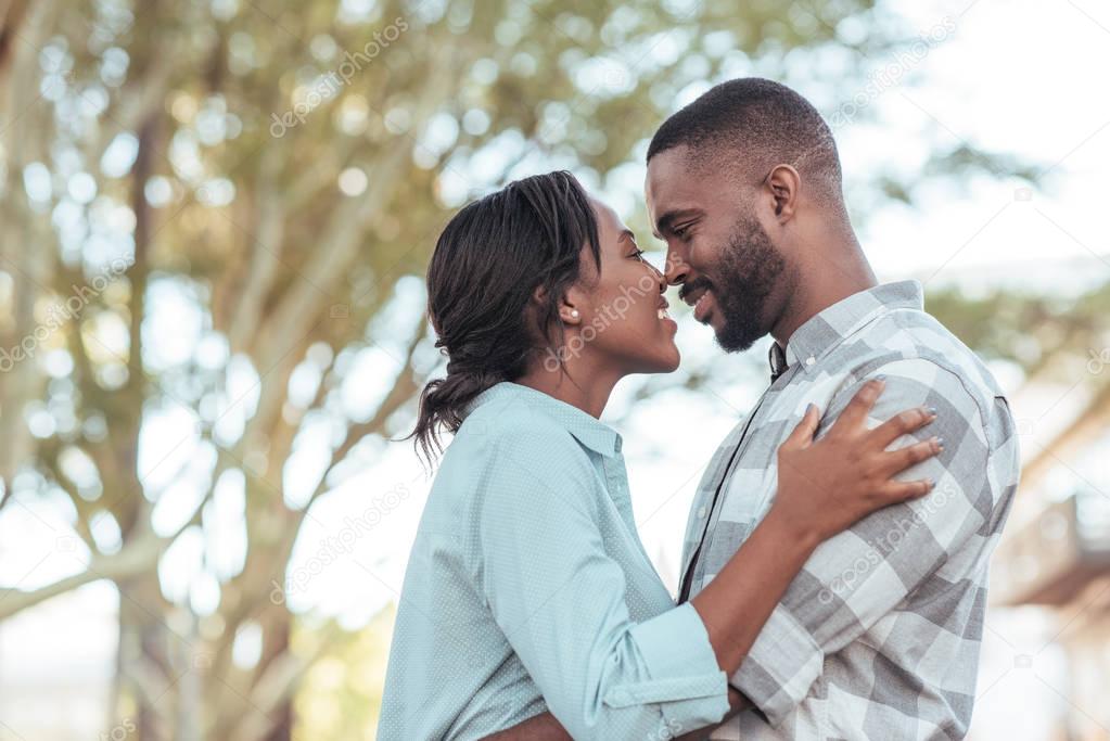 couple standing face to face