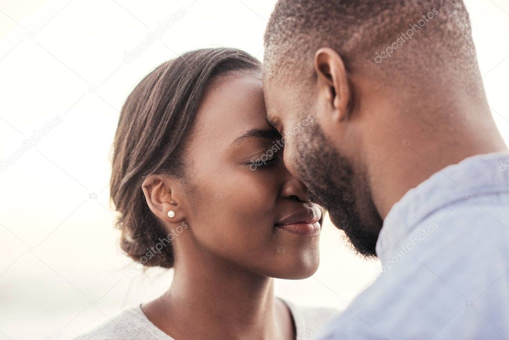 Content young African couple
