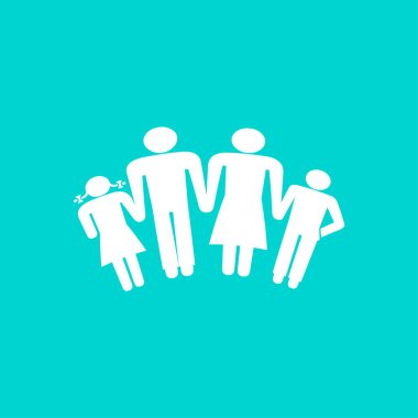 çocuklar siluet aile simgesi