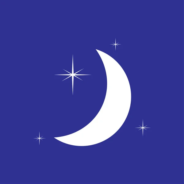 Icono Luna & estrellas — Vector de stock