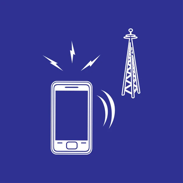 Cell Phone Tower — Stock Vector