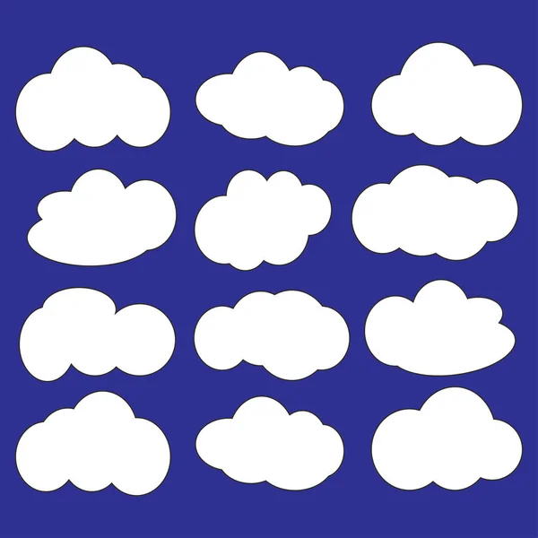 Nubes icono ilustración — Vector de stock