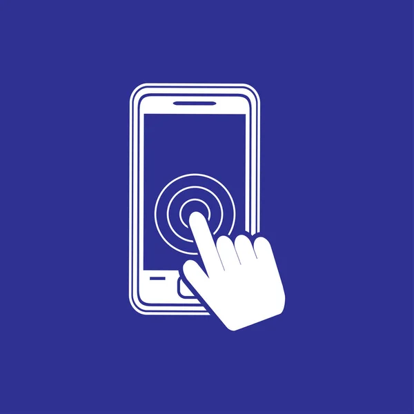 Touch scherm smartphone-pictogram — Stockvector