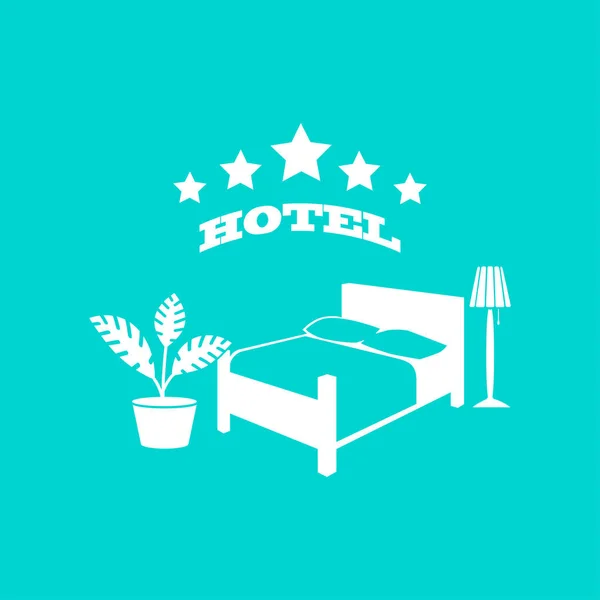 Ilustrace symbolu hotelu — Stockový vektor