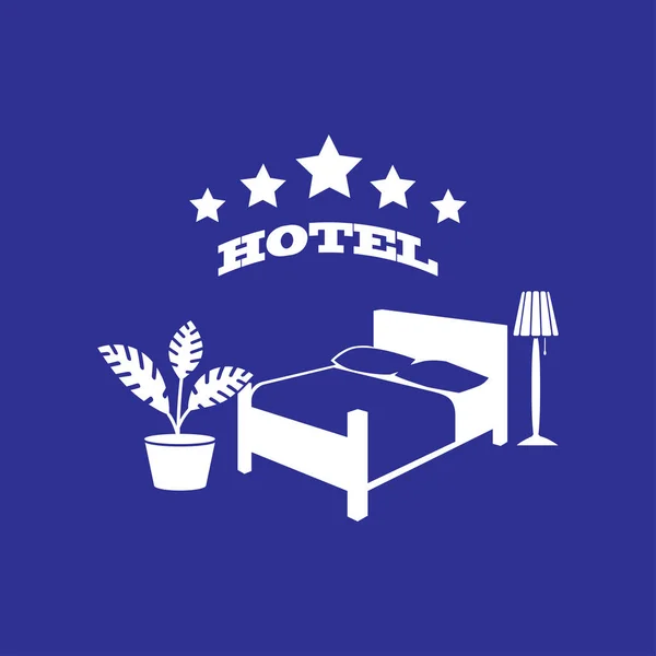 Ilustração do sinal do hotel — Vetor de Stock