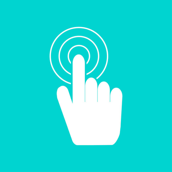 Рука с нажатием кнопки
