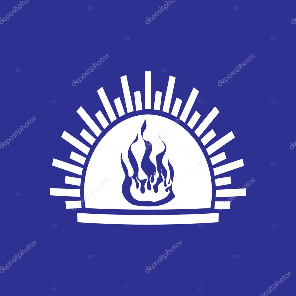 Fireplace icon vector illustration