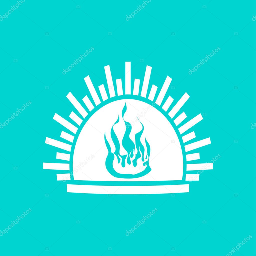 Fireplace icon vector illustration
