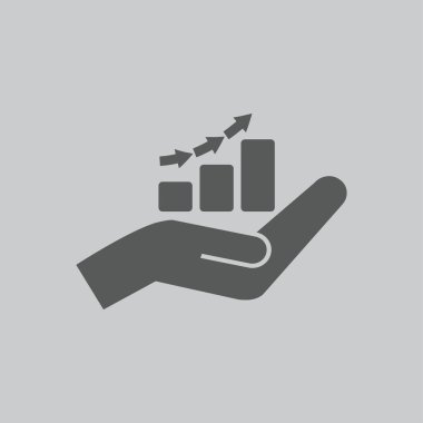 hand and profit  icon