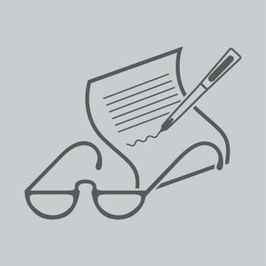 mürekkep kalem ve sayfa simgesi 