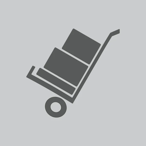 Símbolo del icono del carrito de mano — Archivo Imágenes Vectoriales