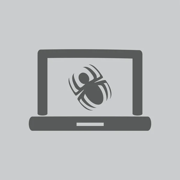 Laptop está infectado por malware — Vector de stock