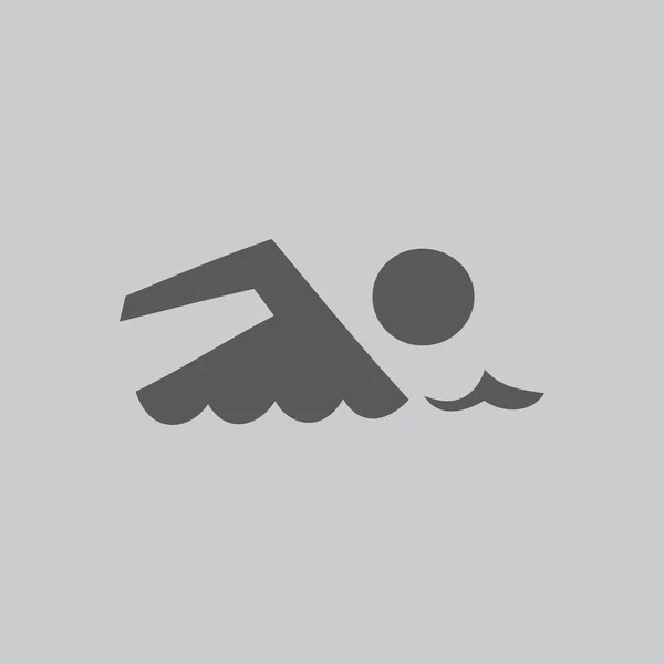 Yüzme simgesini işaret — Stok Vektör