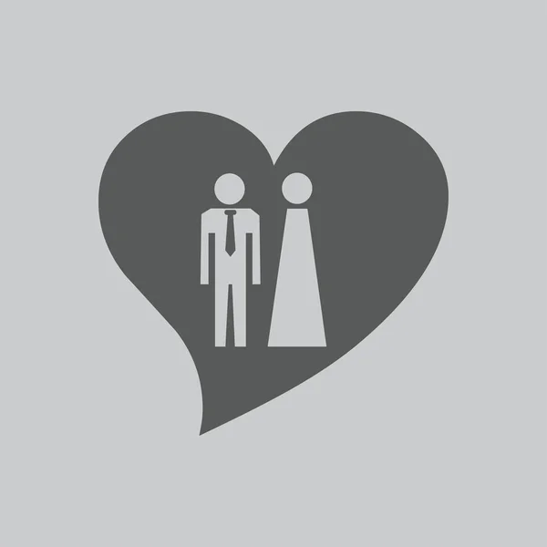 Pictogram met man en vrouw — Stockvector