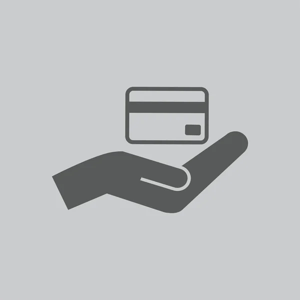 Karta kredytowa gospodarstwa znak — Wektor stockowy