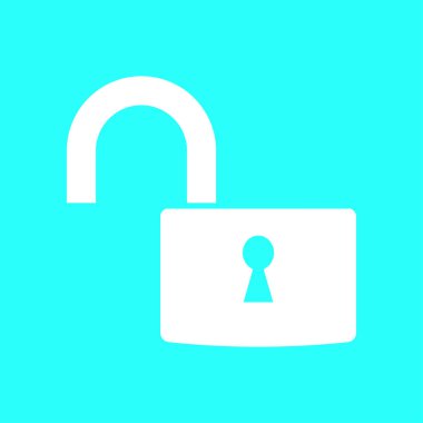 Açık kilit simgesini işaret