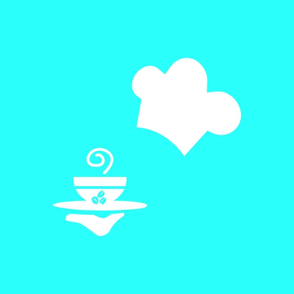 Kellner mit einer Tasse Kaffee — Stockvektor
