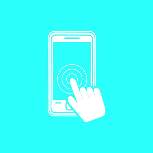 Ícone de smartphone tela de toque —  Vetores de Stock