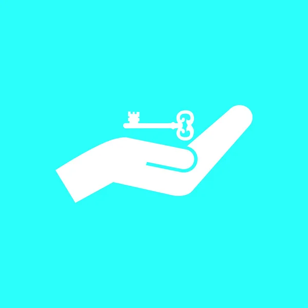 Значок руки и ключа — стоковый вектор