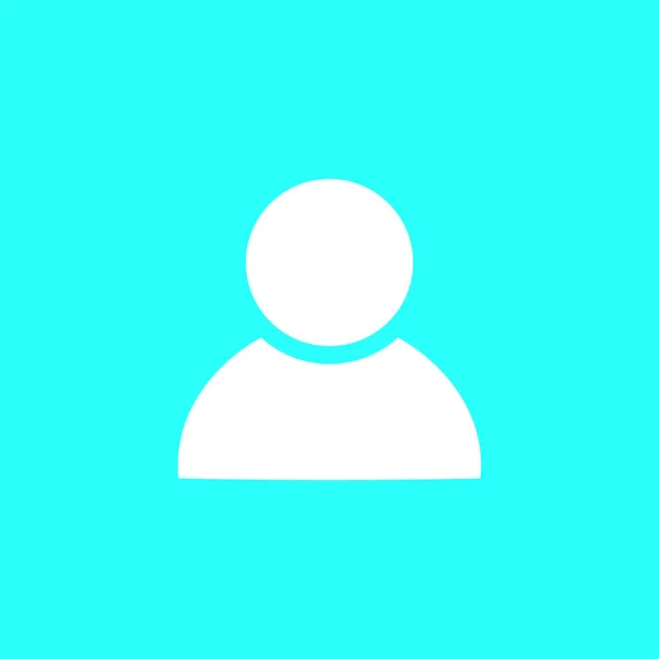 User sign illustration. White icon on red circle. — Stock Vector