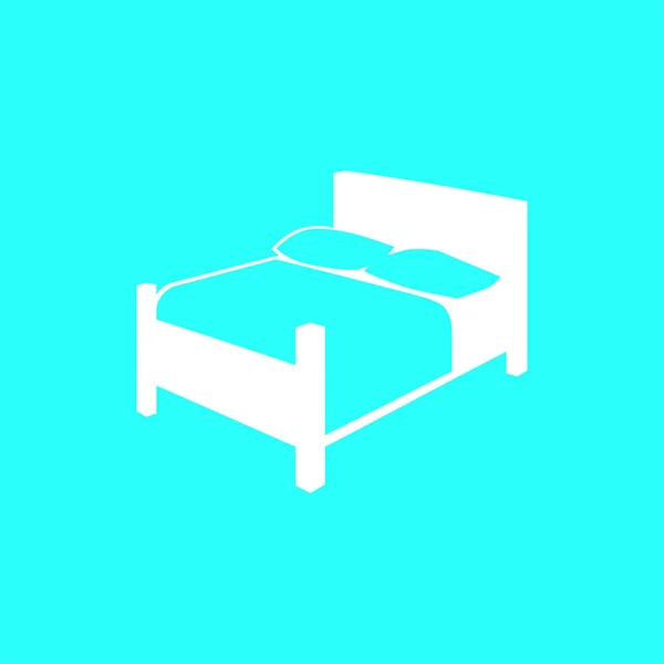 Bed pictogram teken — Stockvector