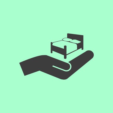 Yatak ve el simgesi