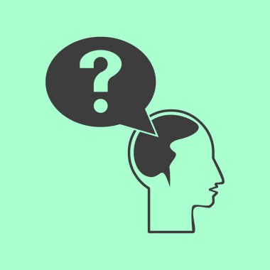 soru işareti ve adam