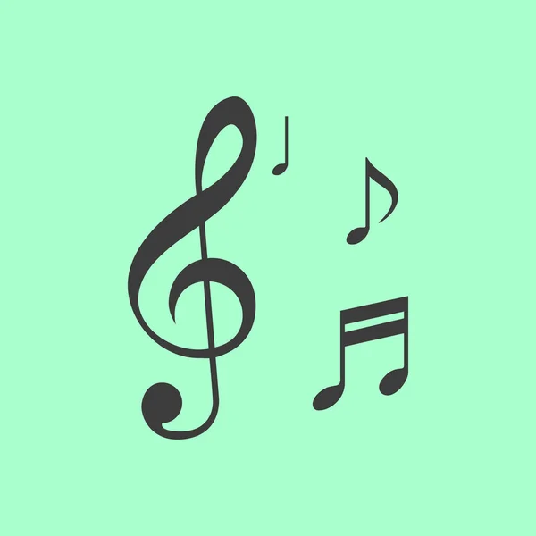 Signo de icono de nota musical — Vector de stock