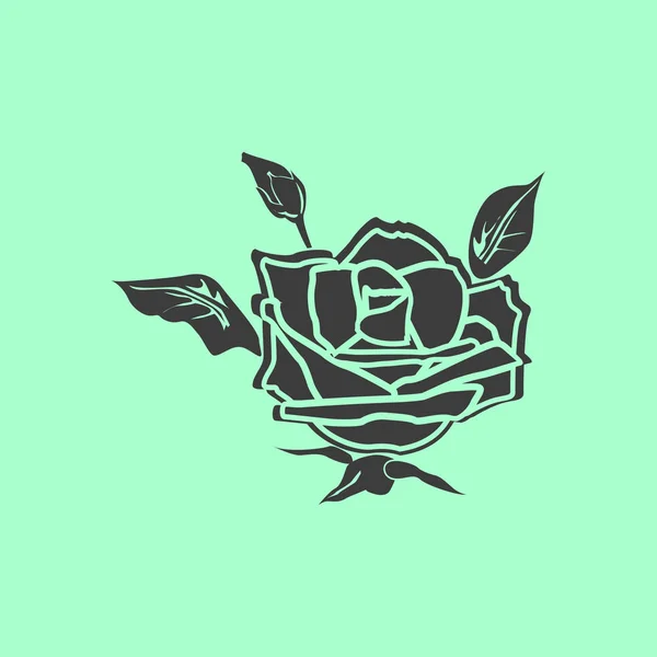 Rosa icona segno — Vettoriale Stock