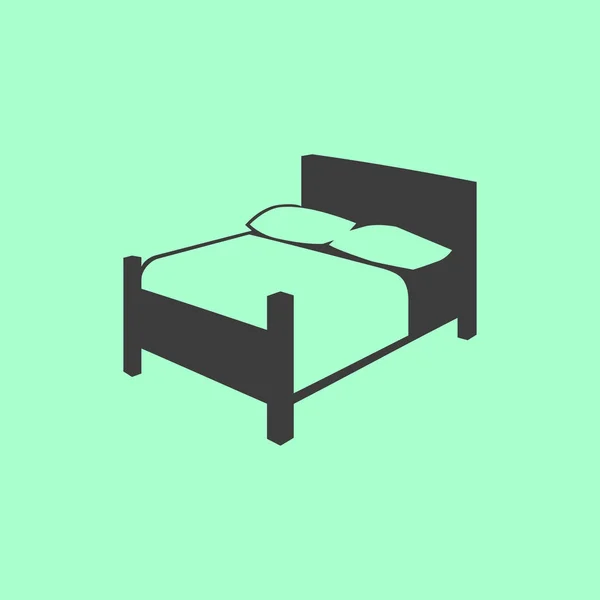 Señal de icono cama — Vector de stock