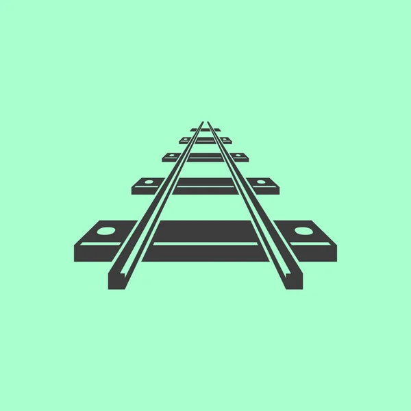 Σύμβολο εικονίδιο σιδηροδρόμου — Διανυσματικό Αρχείο