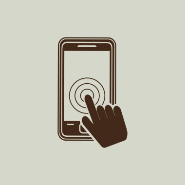  Dokunmatik ekran smartphone simgesini